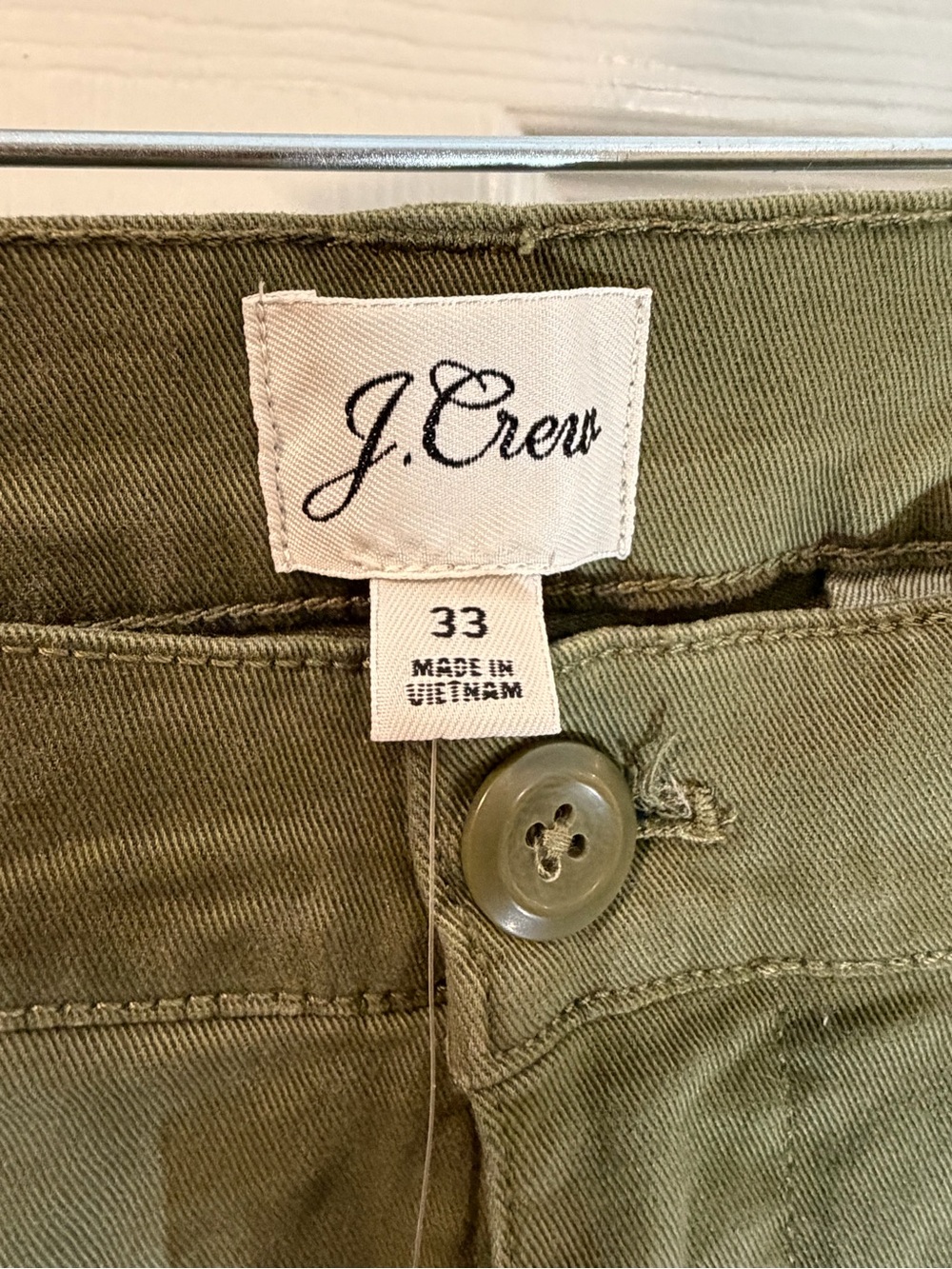 NWT J.Crew Olive Green Chino Pants - Picture 3 of 5